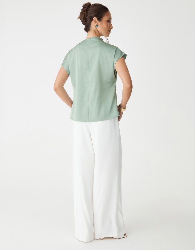 Forcast - Zafina Pleated Draped Top