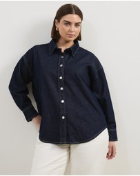 Atmos&Here Curvy - Romy Oversized Denim Shirt
