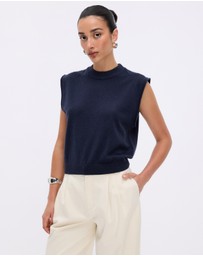 Minima Esenciales - Naya Cashmere Blend Knitted Top