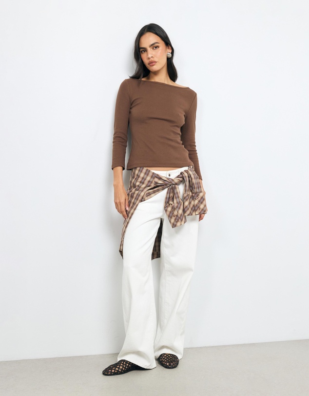 AERE - Ribbed Long Sleeve T-Shirt