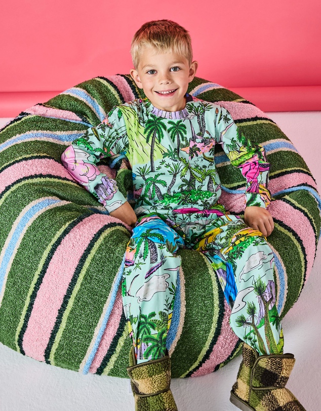 Kip&Co - Jurassic Kids Organic Cotton Long Sleeve Top Pants Pyjama - Kids-Teens