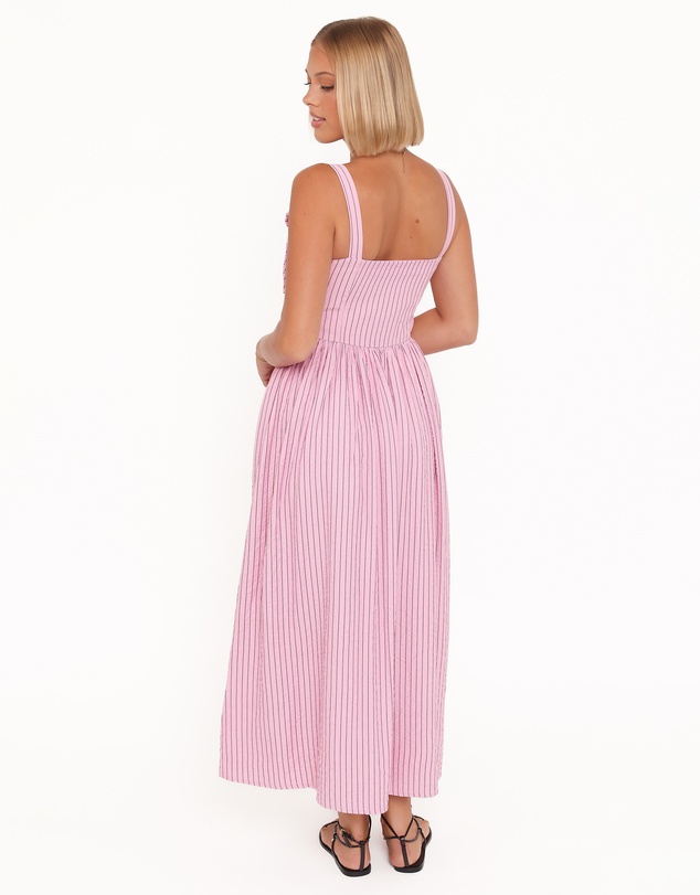 Petal & Pup - Alden Maxi Dress - Pink/White Stripe