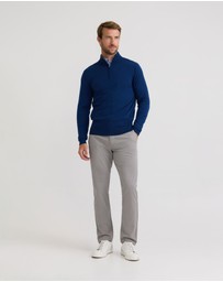 Oxford - Merino Zip Neck Pure Wool Pullover