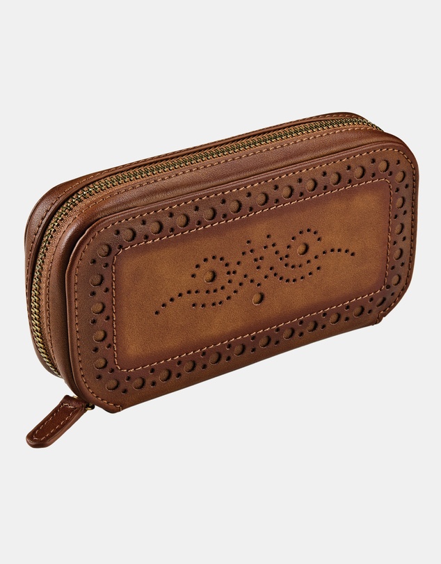 Wolf - WOLF Brogue Double Watch Zip Pouch