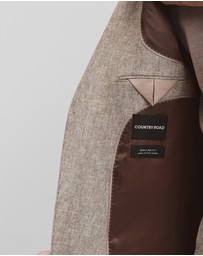 Country Road - Regular Linen Cotton Textured Jacket