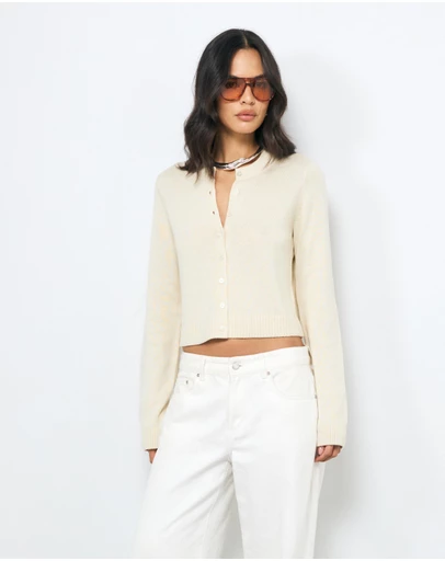 AERE - Loni Cotton Cashmere Blend Cardigan