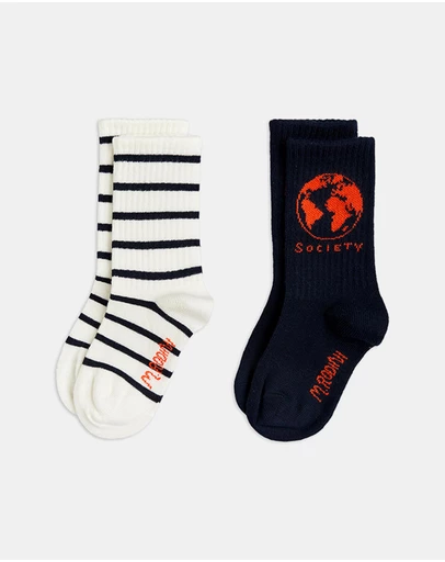 Mini Rodini - Society 2-Pack Socks - Babies-Teens