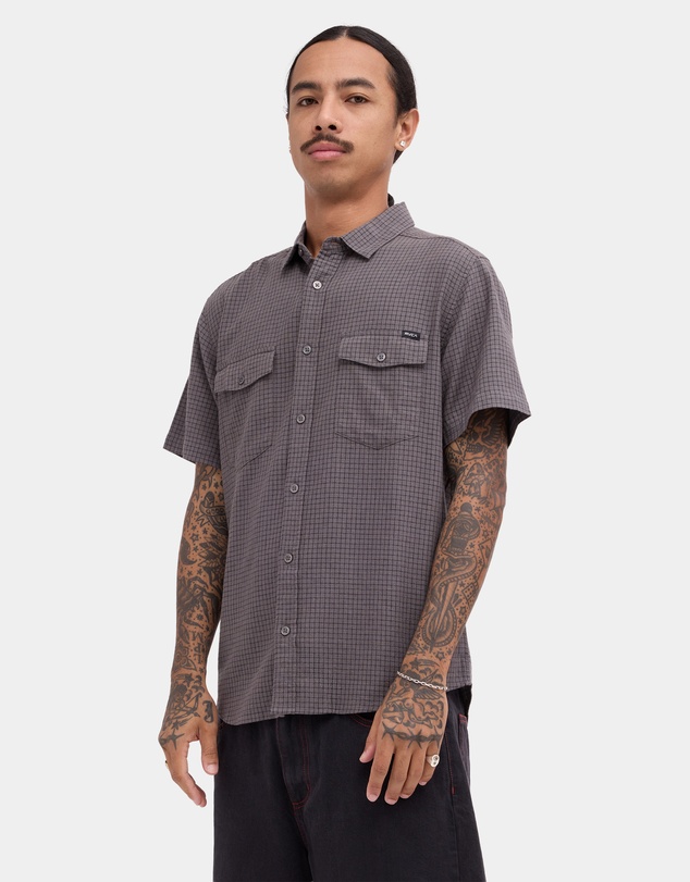 RVCA - Mens Costa Plaid Short Sleeve Shirt