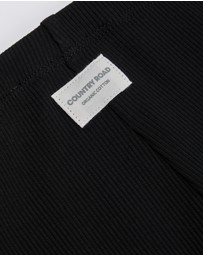 Country Road - Organically Grown Cotton Blend Solid Rib Legging