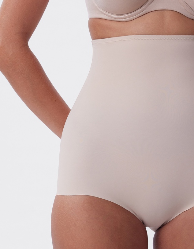 Bras N Things - Microfibre High Waist Brief - Nude