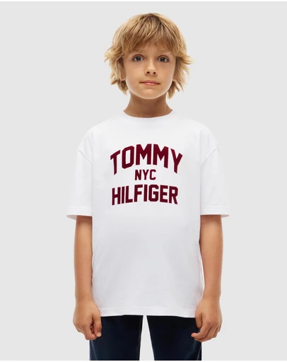 Tommy Hilfiger - Logo Jersey Crew Neck T-Shirt - Kids
