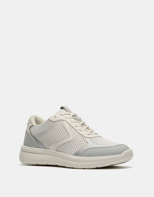 Clarks - Ezrinn Tie White/Grey