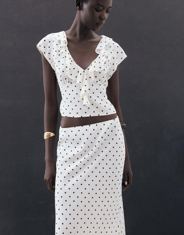 M.N.G - Long Polka Dot Skirt