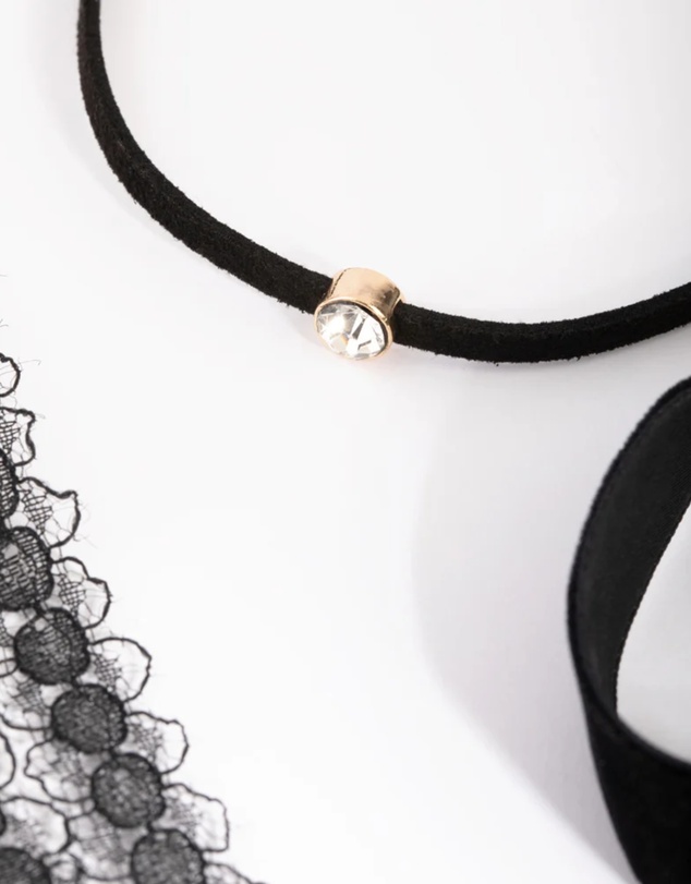 Lovisa - Gold Lace & Teardrop Choker 4-Pack