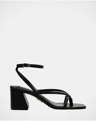 Steve Madden - Ansel Black Leather Heels