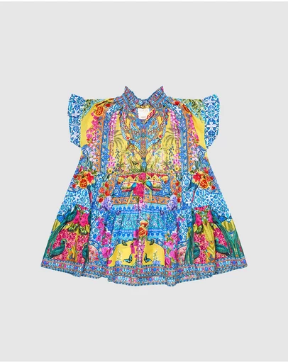 Camilla - Tiered Oversized Mini Dress - Kids