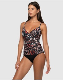 Nip Tuck Swim - Fleur Fiesta Kate Multifit Ruched Front Tankini Top