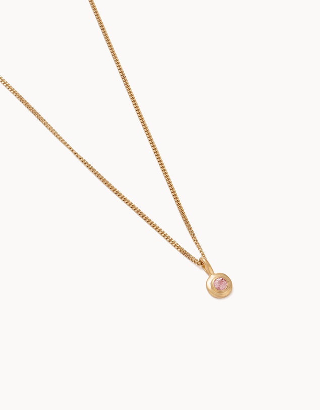 Kirstin Ash - Birthstone Necklace October Pink Tourmaline