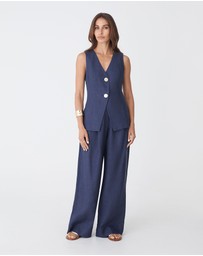 Forcast - Ami V-Neck Linen Vest
