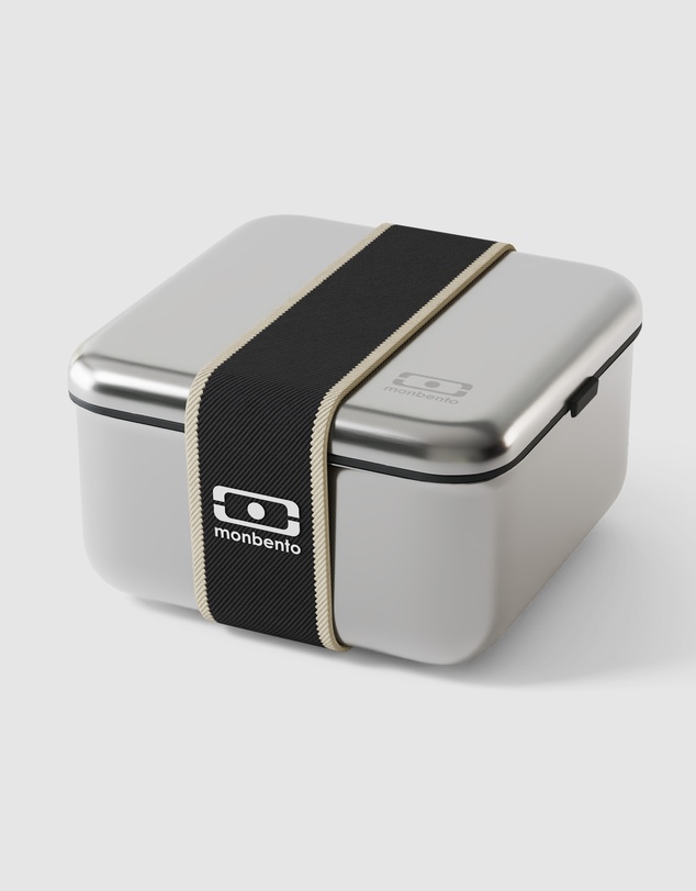Monbento - Monbento Mb Sense L The microwave-Safe Metal Lunch Box - Black Onyx