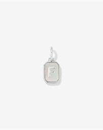 Michael Hill - Letter F Mother of Pearl Initial Pendant in Sterling Silver