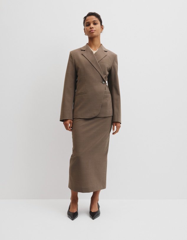 Country Road - Wool Blend Cross Over Blazer