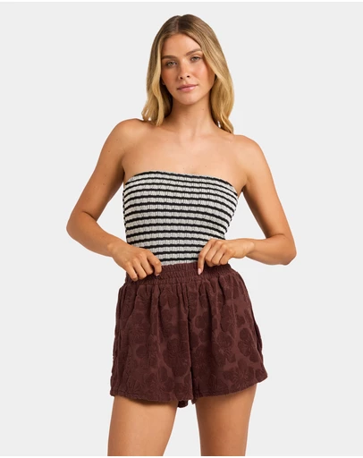 Billabong - Womens Holiday Moon Terry Elastic Waist Shorts