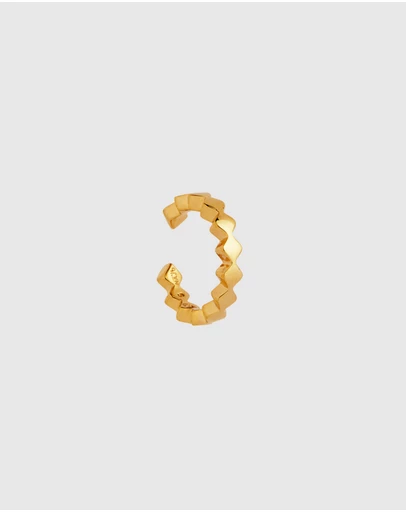 Najo - Lattice Yellow Gold Ear Cuff