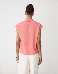 Forcast - Tiara High Neck Shell Top