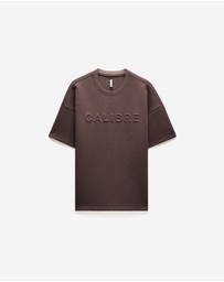 Calibre - Relaxed Fit Logo Sweat T-shirt Mocha
