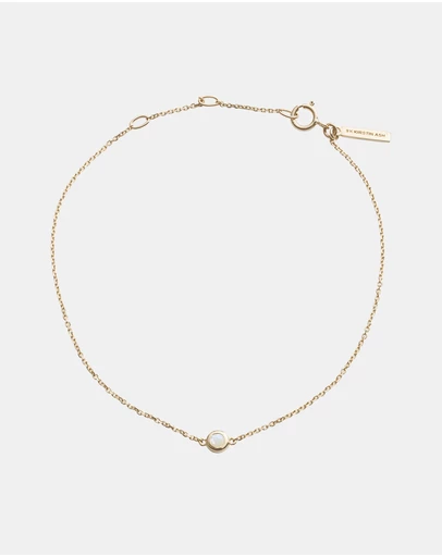 Kirstin Ash - Petite Birthstone Bracelet June Moonstone