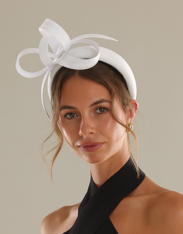 Morgan & Taylor - Mel Fascinator in White