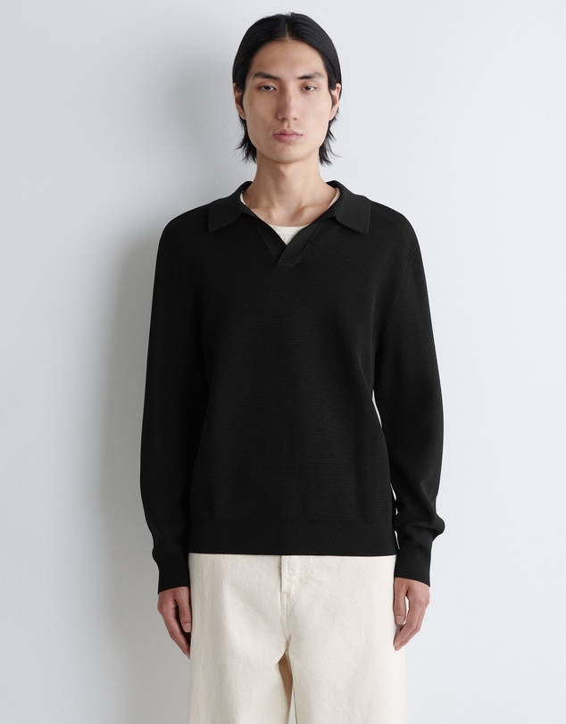 COS - Textured Knitted Polo Jumper