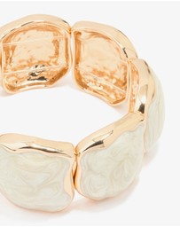 Lovisa - Gold White Marbled Organic Stretch Bracelet