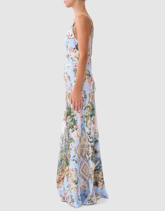 Camilla - V-Neck Full Length Bias Slip Dress