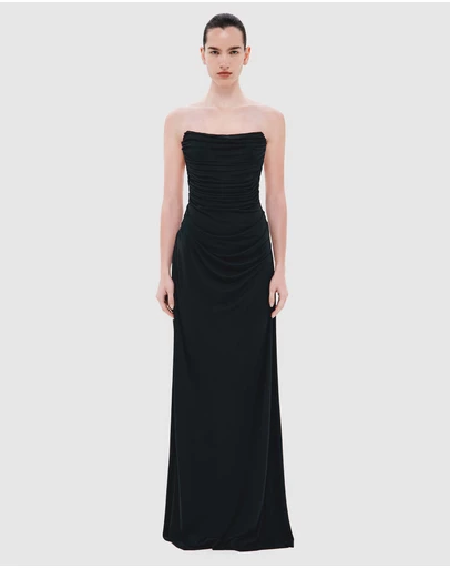 MISHA - The Dry Jersey Draped Maxi Dress