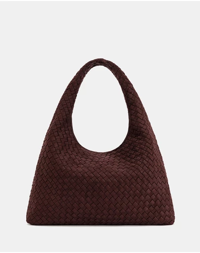 JW PEI - Laura Faux Suede Woven Shoulder Bag