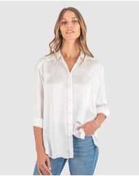 CAMIXA - Soie Satin Oversized Silk Shirt