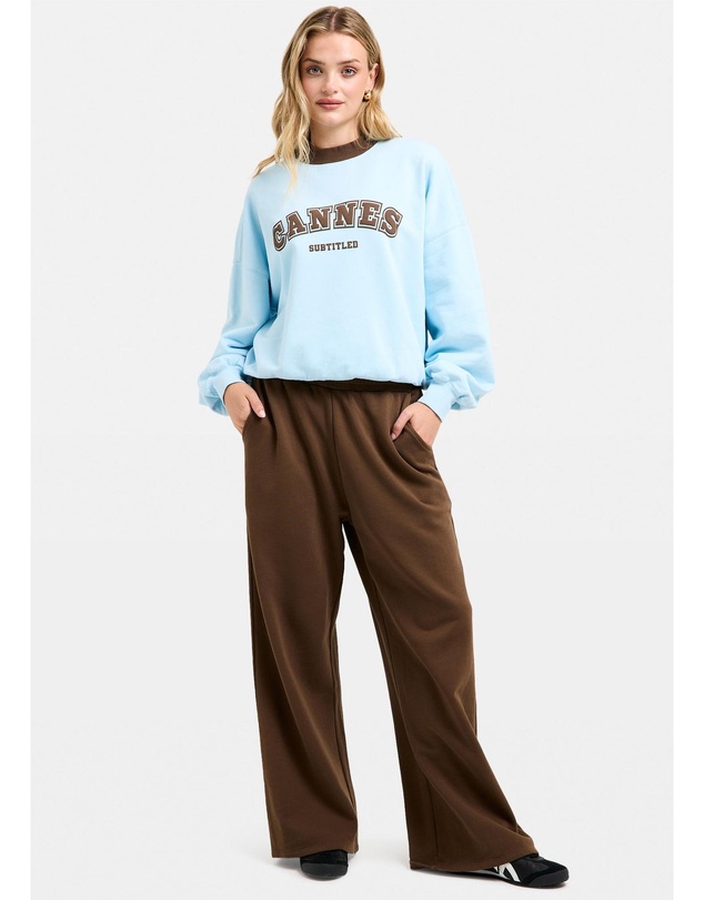 Subtitled - Cannes Contrast Crew Neck Jumper
