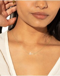 Mestige - Trust Cross Necklace - 18K Gold Plated