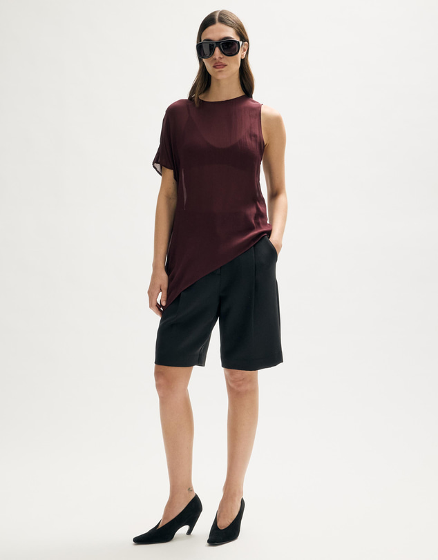 Minima Esenciales - Nila Draped Asymmetrical Top