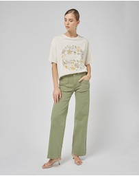 DRICOPER DENIM - Amy Cream WL Printed Tee
