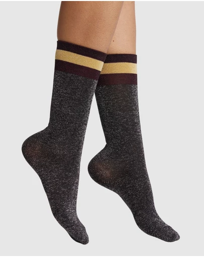 High Heel Jungle - Varsity Lurex 3/4 Socks