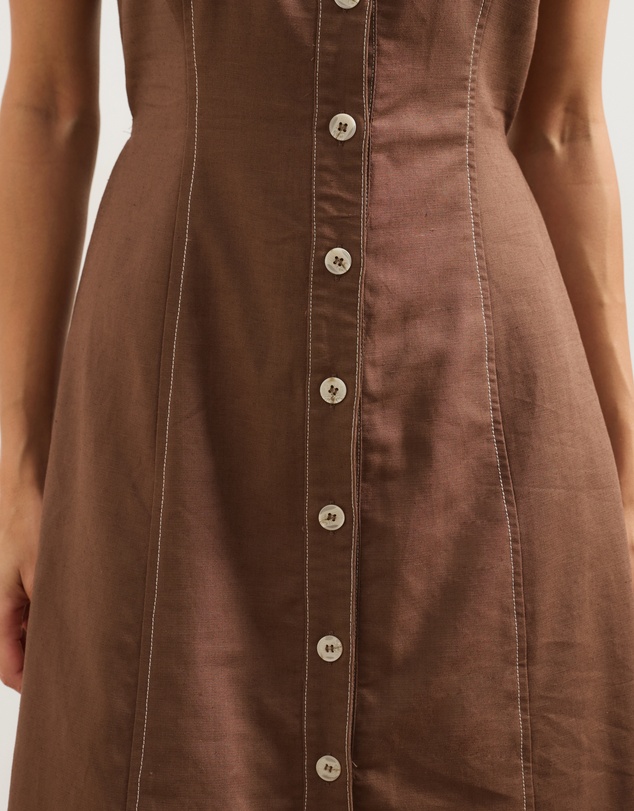 Atmos&Here - Cara Contrast Bind Midi Dress