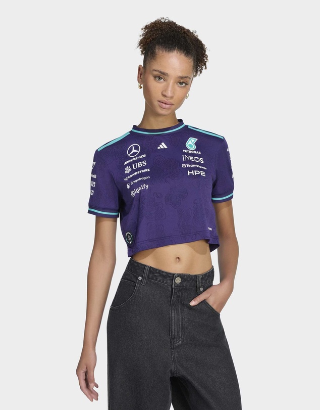 adidas Performance - MERCEDES - AMG PETRONAS FORMULA 1 TEAM VANDA BLOOM DRIVER CROP TOP JERSEY Womens