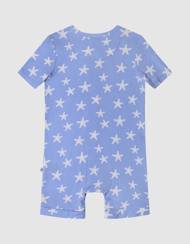 Kynd Baby - Essential Short Sleeve Onesie in Star Fish Blue