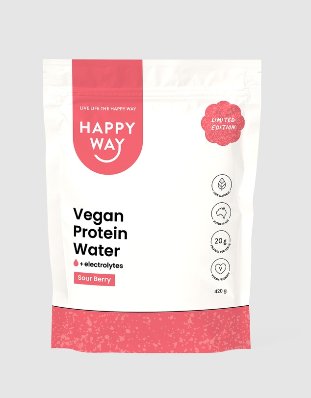 Happy Way - Sour Berry Vegan Protein Water Powder