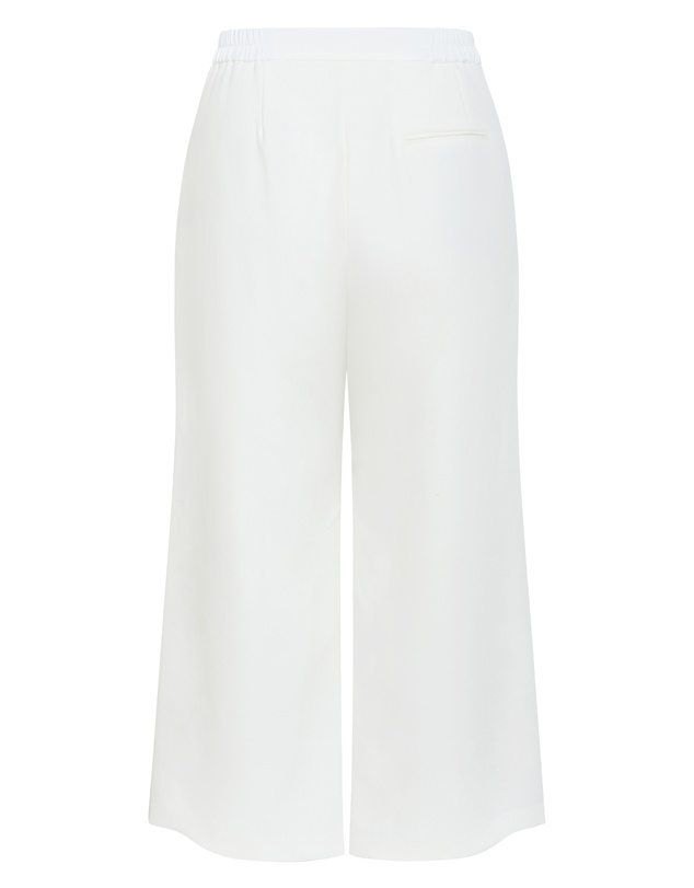 City Chic - Ally Lined Wide Leg Pant - ivory
