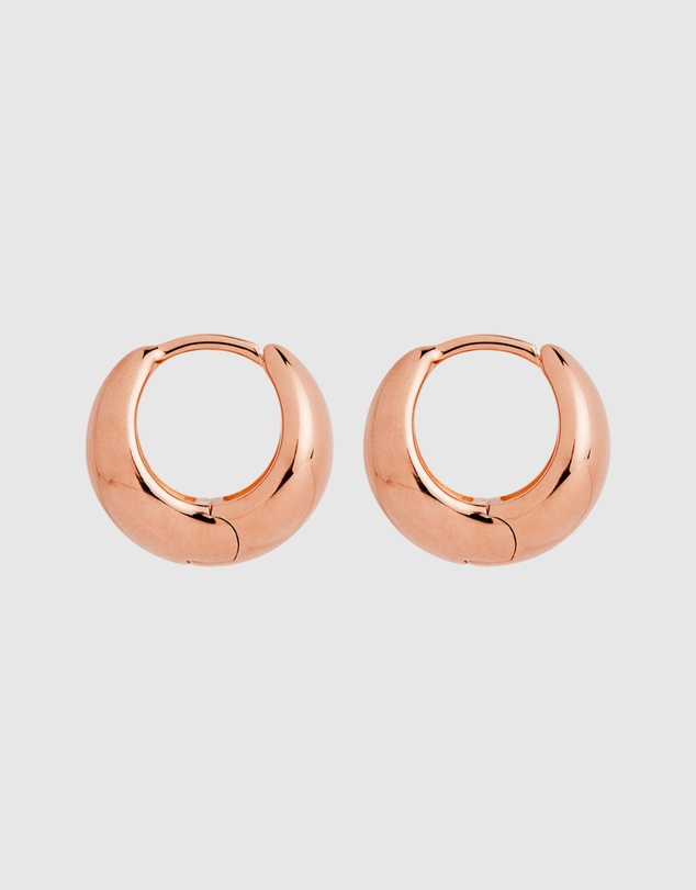 Najo - La Muse Rose Gold Huggie Earrings
