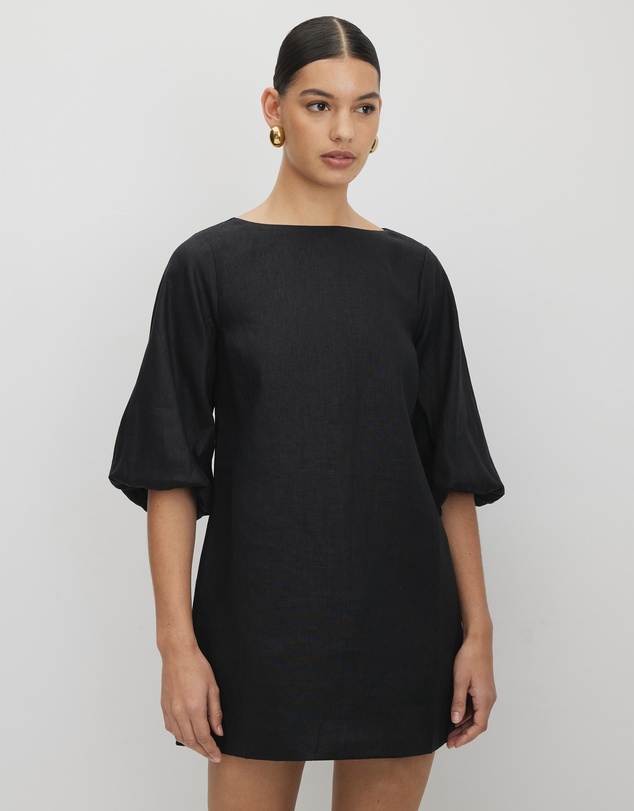 AERE - Eloise Linen Mini Shift Dress